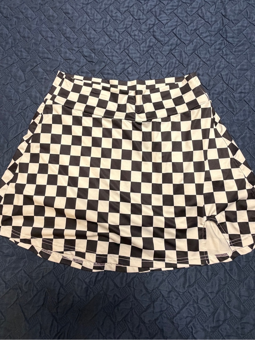 Bourbon and Belles Checkered Athletic Skort - Black & White